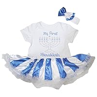 Petitebella Rhinestones My First Hanukkah Baby Dress Nb-18m
