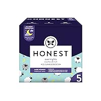 Clean Conscious Overnight Diapers | Plant-Based, Sustainable | Sleepy Sheep | Club Box, Size 5 (27+ lbs), 44 Count