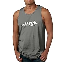 Funny Evolution Surfing Men's Graphic Tank Top Sleeveless T Shirt DeepHeather