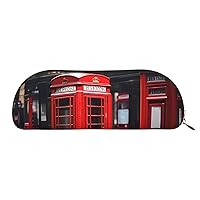 Red Phone Booth London Street Print Cosmetic Bags For Women,Receive Bag Makeup Bag Travel Storage Bag Toiletry Bags Pencil Case
