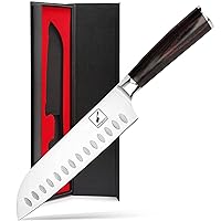 Chef Knife 7 Inch Kitchen Knife Ultra Sharp Santoku Knife - 7Cr17Mov Japanese Chefs Knife, Kitchen Gadgets 2024, Birthday Gifts for Women Him Her, Mens Gifts for Dad with High-End Gift Box