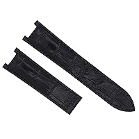 Ewatchparts 20MM GENUINE LEATHER STRAP WATCH BAND COMPATIBLE WITH 38MM CARTIER PASHA 1032 2113 BLACK TQ