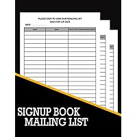Mailing List Sign-Up Book: Allow people to register for your mailing list with this GDPR compliant opt in email list pad