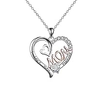 IVORIE Love You Forever Heart Pendant Necklace: Exquisite Birthstone Gemstone Jewelry for Her - Ideal Birthday, Valentine's, and Mother's Day Gift