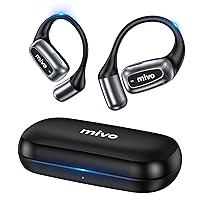 Open Ear Headphones, Wireless Open Ear Earbuds with Open Air Conduction, Lightweight & Soft Fit-Long-Lasting Comfort, 16.2mm Audio Drivers, ENC Noise Cancelling, IPX7 Waterproof Sweat Resistant