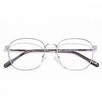 OPTOFENDY Metal Blue Light Blocking Glasses for Women Men, Square Computer Eyeglasses, Anti Eyestrain & UV Protection