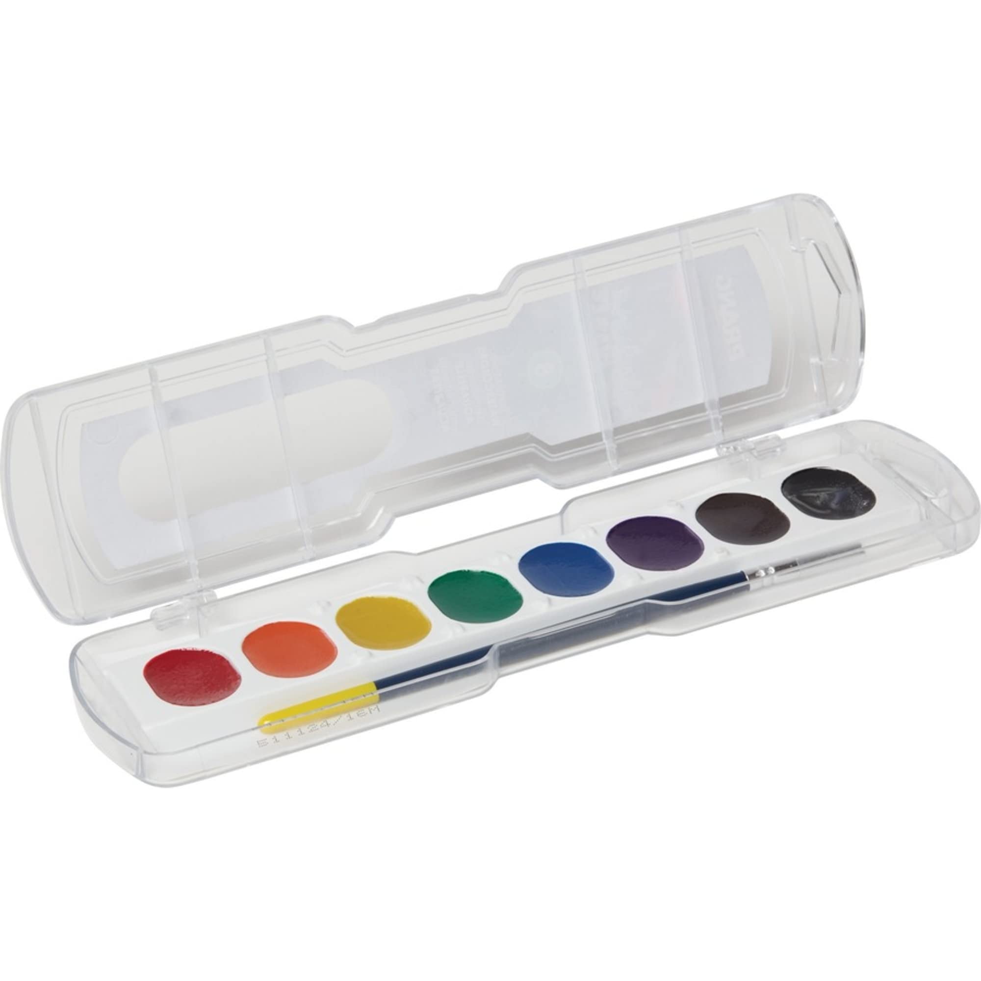 Prang® Washable Watercolors 8-Color Set With Brush, Assorted Colors