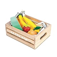 Honeybake Collection Fruits '5 A Day' Food Crate Premium Wooden Toys for Kids Ages 3 Years & Up