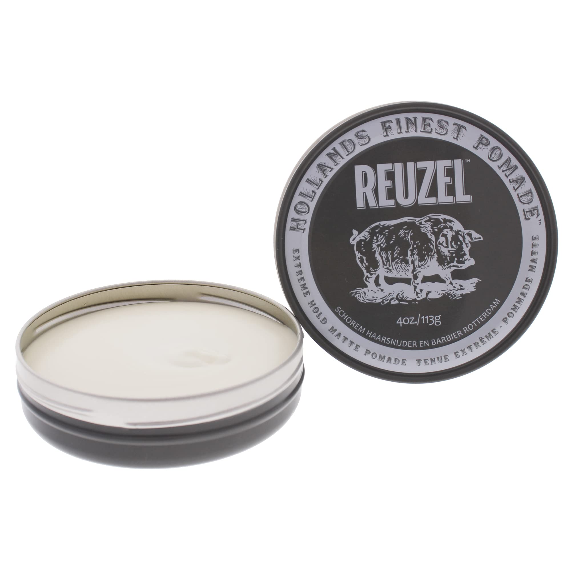Reuzel Extreme Hold Matte Pomade - Men's Concentrated Wax Formula With Natural And Organic Hold - A Vegan Defining And Thickening Product That's Easy To Apply And Remove - Original Fragrance