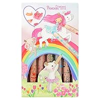 12181 Princess Mimi Colouring Pencils, 5 Thick Colouring Pencils with Sharpener