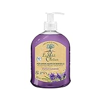 Pure Marseille Liquid Soap - Lavender Perfume - Gently Cleanses Skin - Delicately Perfumed - Vegetable Origin Based - 10.1 oz