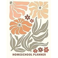 Homeschool Planner: Weekly & Monthly Lesson Planning and Record Book for Teaching Multiple Kids | Academic Calendar Year | Earth Florals (HM101)