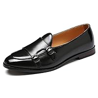 Italy Luxury Monk Strap Wedding Dress Shoes for Men Leather Handmade Shoes