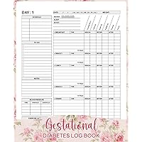 Gestational Diabetes Log Book: Daily Log Pages for Recording Food Nutritional Data Blood Sugar and Blood Pressure Mood Exercise Weight Pregnancy Planner for One Year