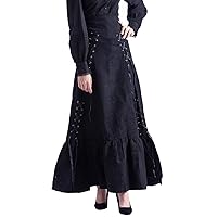 BLESSUME Victorian Corset Skirt High Low Punk Skirt Gothic Women Costume