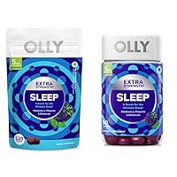 OLLY Extra Strength Sleep Gummies with Melatonin, L-Theanine and Botanicals, BlackBerry Flavor, 120 and 90 Count