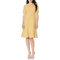 Donna Morgan Women's Split Sleeve Fit and Flare Dress