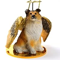 Collie Angel Dog Ornament - Sable