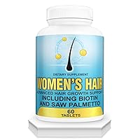 Hair Growth Vitamins With Saw Palmetto for Women-DHT Blocker,Hair Growth Supplement for Thicker And Perfect Hair.Hair Growth Pills for Thinning Hair.Get Healthy,Glow,Longer,Thick Hair.With Biotin.