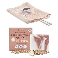 Kitsch Exfoliating Body and Back Scrubber & Shea Butter Exfoliating Bar Soap with Discount