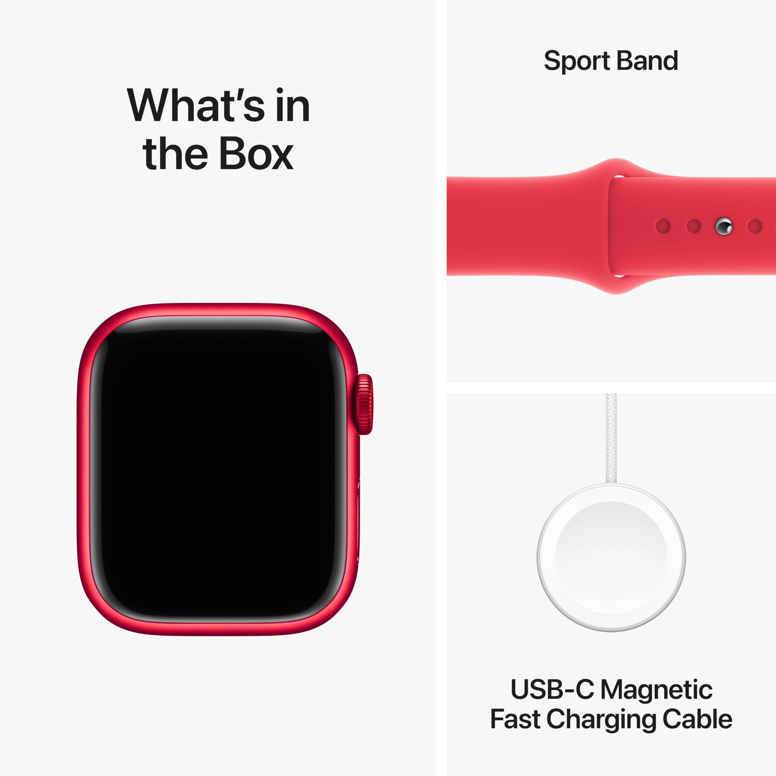 Apple Watch Series 9 [GPS 41mm] Smartwatch with (Product) RED Aluminum Case with (Product) RED Sport Band S/M. Fitness Tracker, Blood Oxygen & ECG Apps, Always-On Retina Display