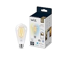 WiZ Clear 60W ST19 Tunable White Filament LED Smart Bulb - Pack of 1 - E26- Indoor - Connects to Your Existing Wi-Fi - Control with Voice or App + Activate with Motion - Matter Compatible