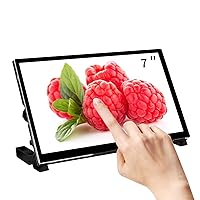 WIMAXIT 7 Inch Touch Monitor, IPS Display 1024x600 USB Powered 3.5mm Ear Jack HDMI Monitor with Speaker & Stand Compatible for Raspberry Pi 4/B 3 Win PC Raspbian, Ubuntu