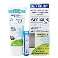 Boiron Arnicare Gel 2.6 oz with Arnica Montana Pellets 80 ct Bluetube