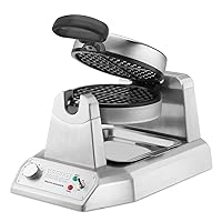 Waring Commercial Classic Waffle Maker, Single Rotating Die Cast Waffler with Serviceable Removable Triple Coated Non-Stick Plates, Heavy Duty Restaurant Foodservice, 30 Waffles an Hour, 120V, 1200W