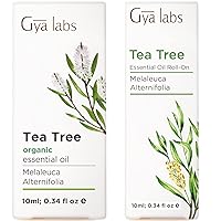 Tea Tree Oil for Skin (30ml) & Tea Tree Roll On (10ml) Set - 100% Pure Therapeutic Grade Essential Oils Set - Gya Labs