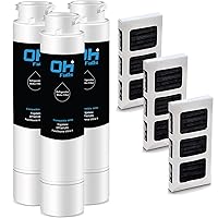 Refrigerator Water Filter Compatible with Frigidaire EPTWFU01, EWF02, Pure Source Ultra II, And Air Filter Fits Paultra2 Pure Air II ultra 2, (3+3 combo)
