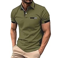 Polo Shirt for Men's Casual Short Sleeve Fashion Design Lapel Button Pocket Long Sleeve Golf Shirt Tops 2024