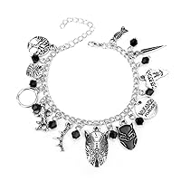 Black Beaded Bracelet Men'S And Women'S Bracelet Cosplay Necklace Jewelry Movie Fan Gift Souvenir Gift