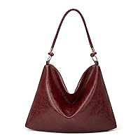 Ashioup Hobo Bag for Women Soft PU Leather Slouchy Handbag Shoulder Purse