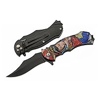 SZCO Supplies 8” Femme Fatale Assisted Open EDC Folding Knife With Pocket Clip