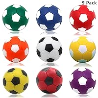 OuMuaMua 9pcs Foosball Table Balls 1.42 Inch Table Soccer Balls for Foosball Tabletop Game Foosball Accessory Replacements Multicolor