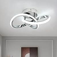 Hallway Light Acrylic Modern LED Ceiling Light Fixtures Cool White 6000K Close to Ceiling Lights for Bedroom Bathroom Kitchen Balcony Corridor Stair Aisle Lamp Curved Creative Design Ceiling lamp