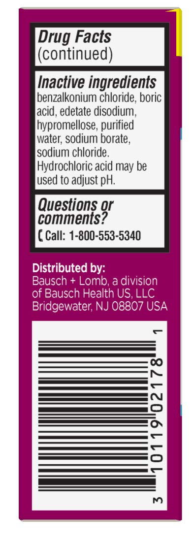 Opcon-A Allergy Eye Drops by Bausch & Lomb, for Itch & Redness Relief, 15 mL (Pack of 2), Packaging May Vary