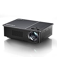 Native 1080P Projector, Crenova 5800 Lux Home LED Movie Projector 4K Supported Full HD video Outdoor projector with 200” Display&50% Zoom for iPhone, Android, Laptop, Xbox, TV Stick, HDMI, VGA, USB