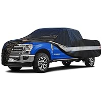 10 Layers Truck Cover Waterproof All Weather. Pickup Truck Cover Rain Snow UV Dust Protection. Length: 242-250 inches, Universal Fit for Ford F150 Chevy Silverado Dodge Ram 1500.