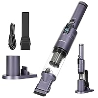 Cordless Handheld Vacuum, High Power Car Vacuum Cleaner with Brushless Motor and LED Screen, Hand Held Vacuum Cordless Rechargeable for Car, Home and Office Cleaning