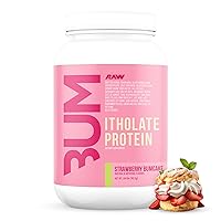 RAW Whey Isolate Protein Powder, Strawberry BumCake (CBUM Itholate Protein) - 100% Grass-Fed Sports Nutrition Powder for Muscle Growth & Recovery - Low-Fat, Low Carb, Naturally Flavored - 25 Servings