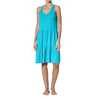 HUE Women's Slub Tiered Midi Length Lounge Dress