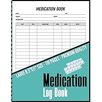 Medication Log Book: Easy-to-Use Medication Scheduler & Log, Undated Daily Medicine Checklist & Tracking Journal