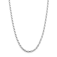 Metal Masters 2.3MM Sterling Silver Rope Necklace Chain 16