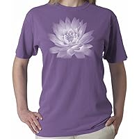 Mens Lotus Flower Pastel Lilac Tee Shirt
