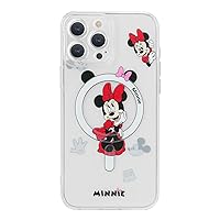 Magnetic for iPhone 15 Pro Max Case [Not Pro], Cute Minnie Phone Case Compatible with Magsafe, Slim Thin Shockproof Case for Women-Clear
