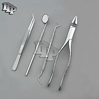 SET OF 4 PCS DENTAL EXTRACTION KIT WITH EXTRACTING FORCEPS FOR UPPER MOLARS & PRE MOLARS STRONG BEAK #32 (DDP QUALITY)