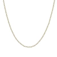 14k Rose and Yellow Gold Filled Rollo Chain Necklace Pendant 16''-18'' Width 1.4 MM