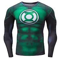 Men’s 3D Printed Compression Long Sleeve T Shirts Top Tees